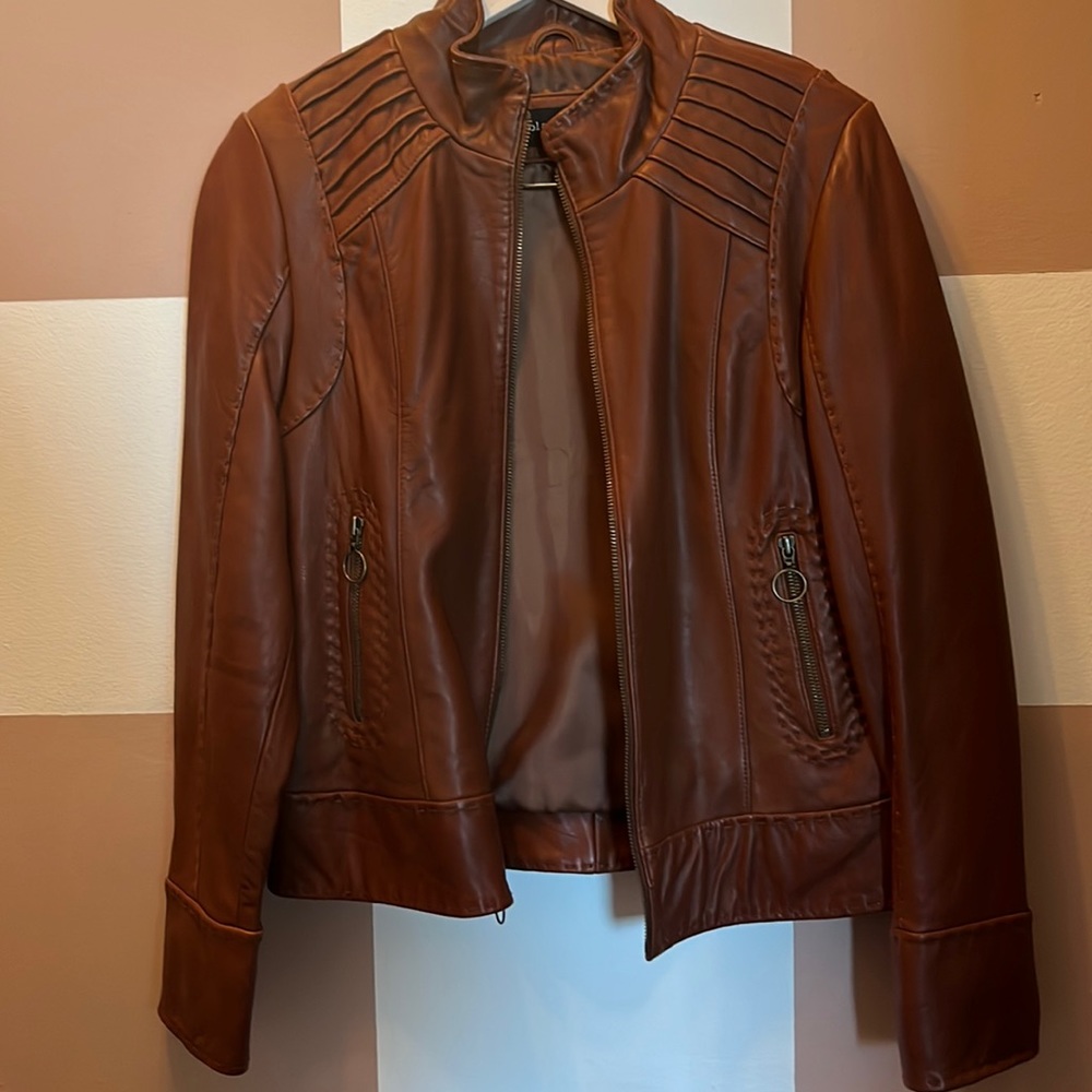 Free people vibes leather jacket